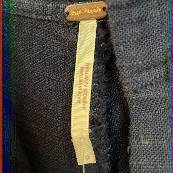 Free People Straight Leg Trouser Navy Blue Size 0 Womens Small - Picture 9 of 15